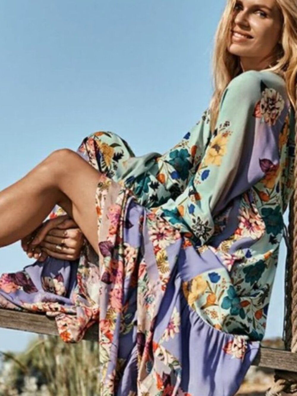 Johnny Was silk blend Penelope Maxi dress - Picture 4 of 5